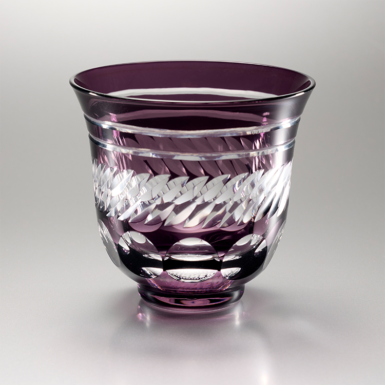 2025 JリーグYBCルヴァンカップ優勝記念ミニグラス江戸切子 菱重ね　（ロゴ）※数量限定