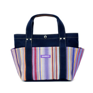 ソレイユストライプ4ポケットトートバッグ（ヴァレンソル ヴィオレ ラヴァンド）